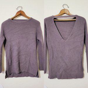 Banana Republic Monogram Knit Sweater Plum Purple